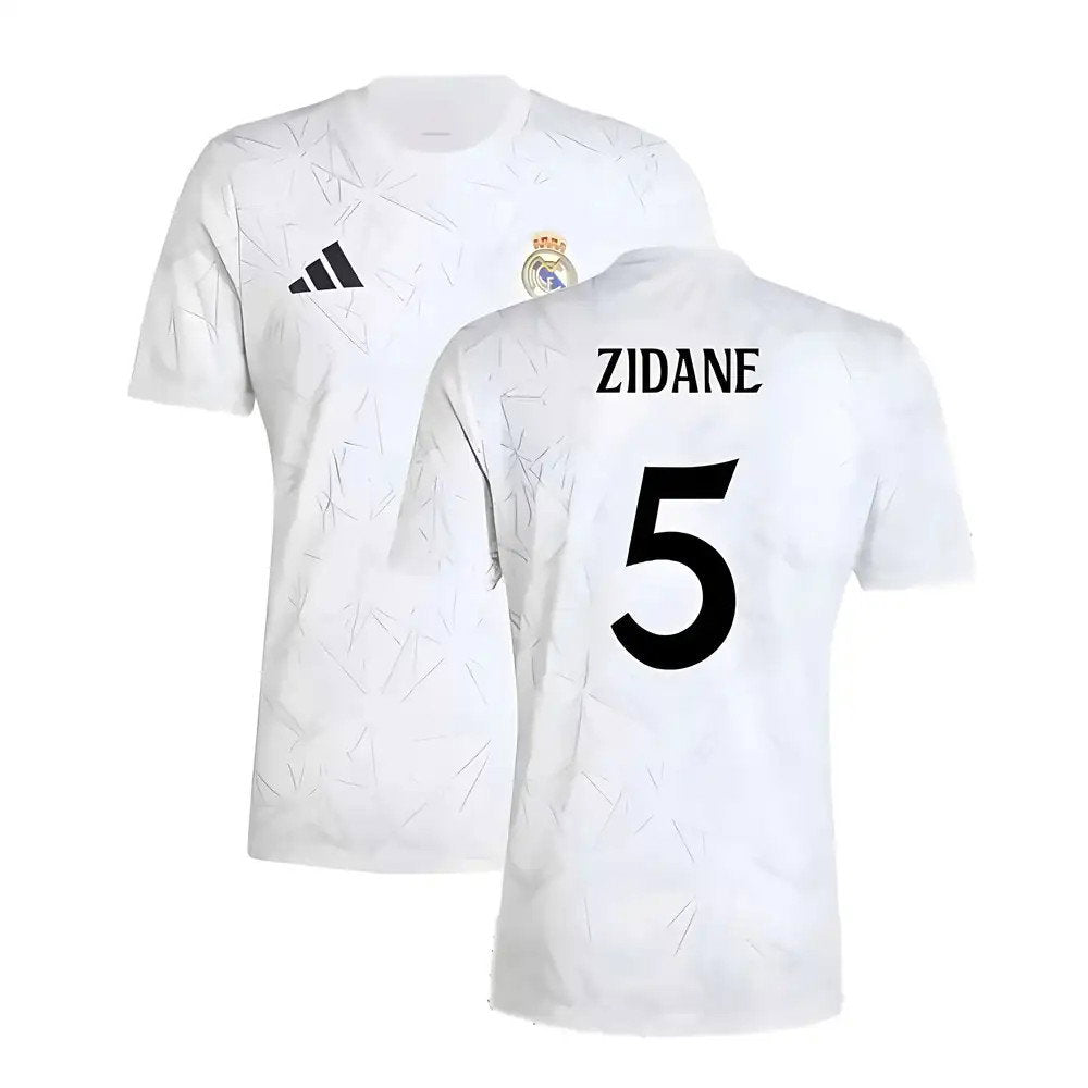 2024-2025 Real Madrid Pre-Match Shirt (White) (Zidane 5)_0