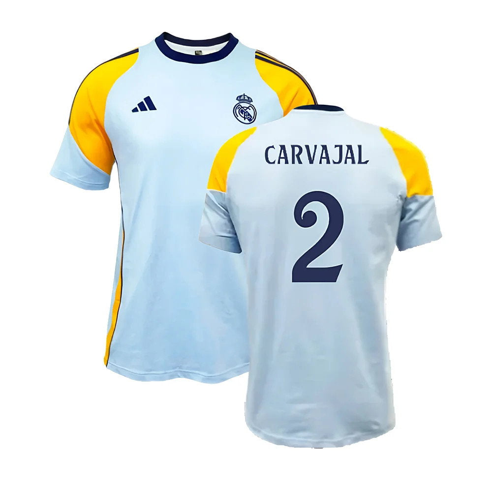 2024-2025 Real Madrid Training Tee (Glow Blue) (Carvajal 2)_0