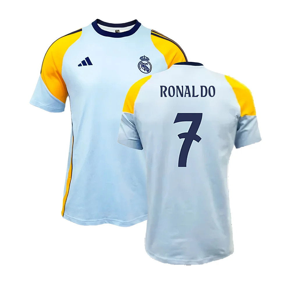 2024-2025 Real Madrid Training Tee (Glow Blue) (Ronaldo 7)_0