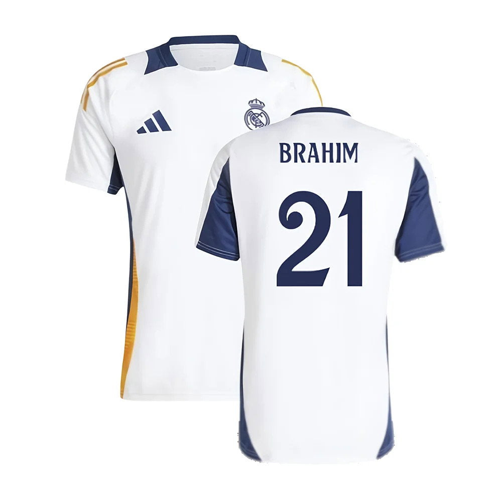 2024-2025 Real Madrid Training Tee (White) (Brahim 21)_0