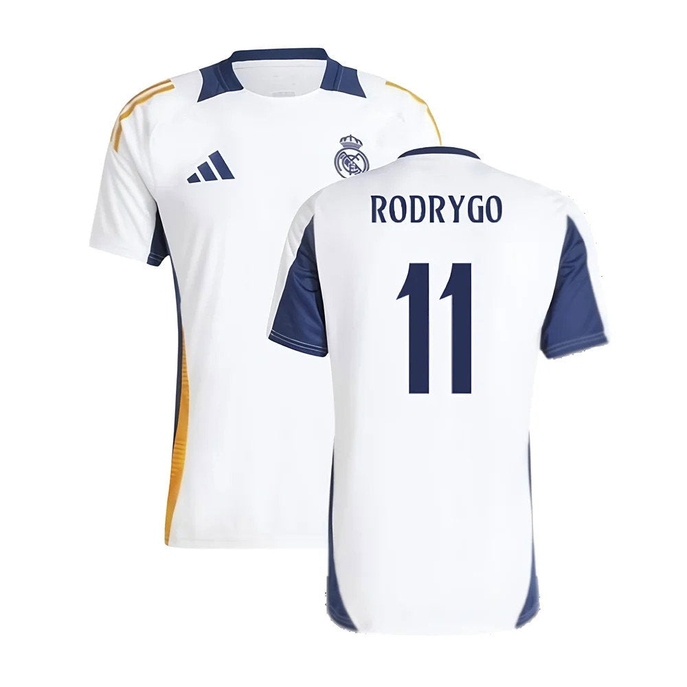 2024-2025 Real Madrid Training Tee (White) (Rodrygo 11)_0