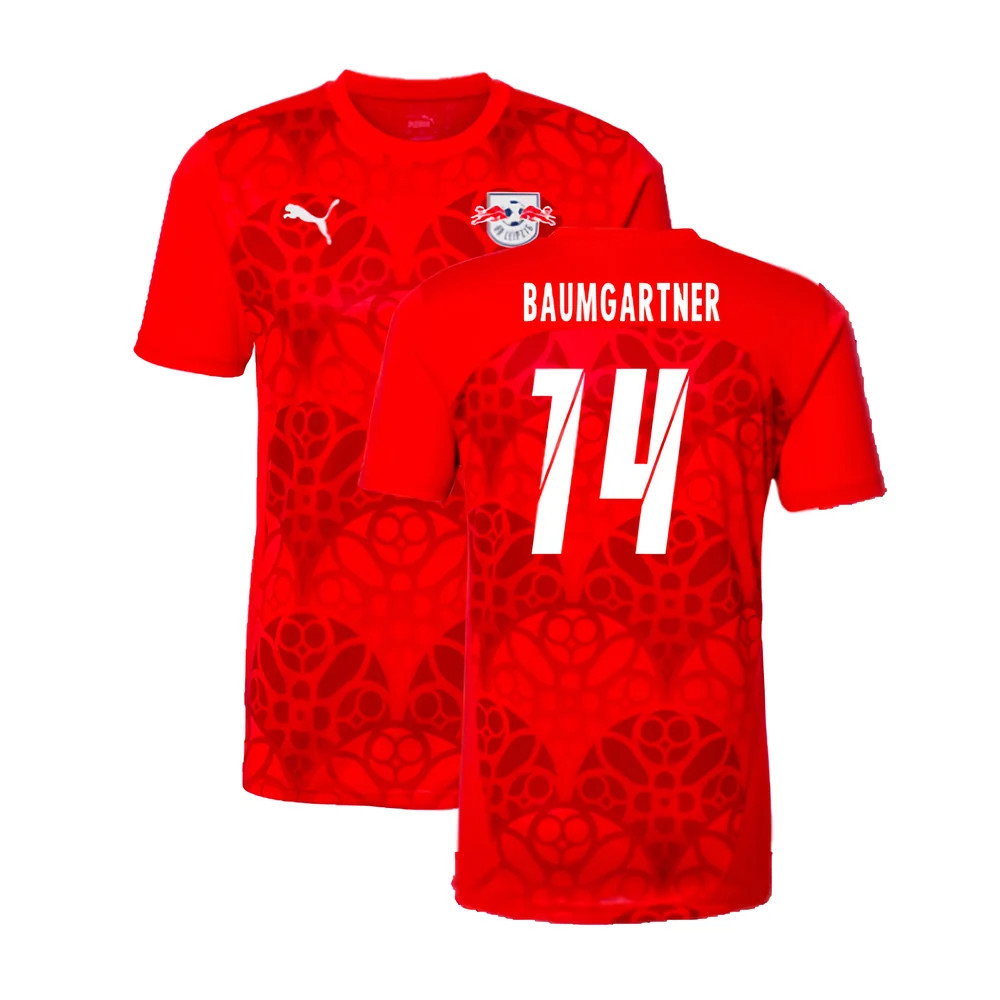 2024-2025 Red Bull Leipzig Pre-Match Shirt (Red) (Baumgartner 14)_0