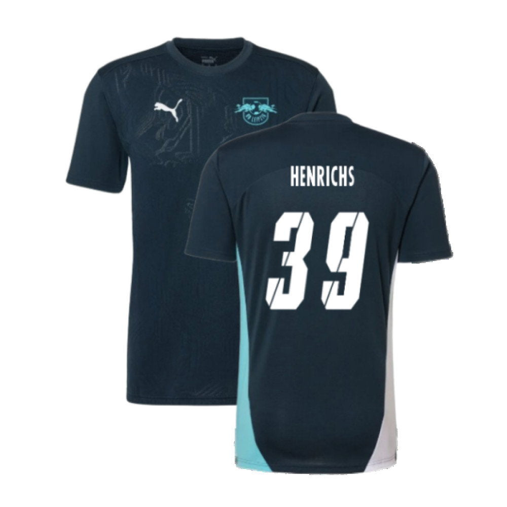 2024-2025 Red Bull Leipzig Training Shirt (Dark Night) (Henrichs 39)_0