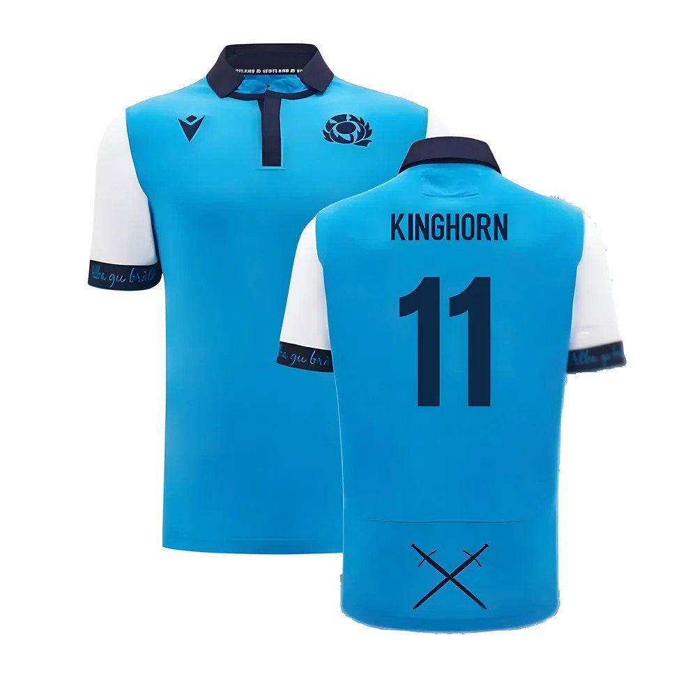 2024-2025 Scotland Rugby Away SS Cotton Shirt (Kids) (Kinghorn 11)_0