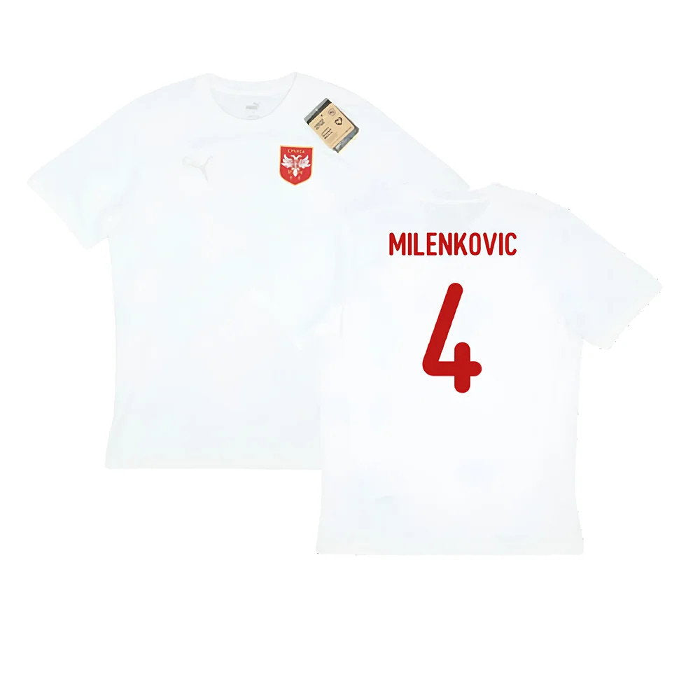 2024-2025 Serbia Training Jersey (White) (Milenkovic 4)_0