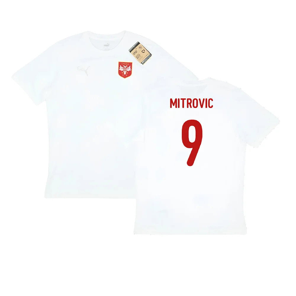 2024-2025 Serbia Training Jersey (White) (Mitrovic 9)_0