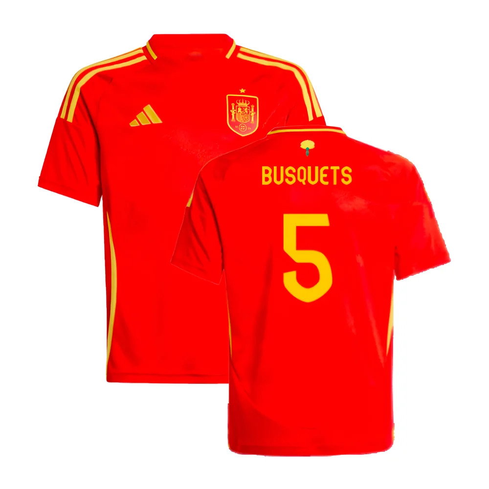 2024-2025 Spain Home Shirt (Kids) (Busquets 5)_0