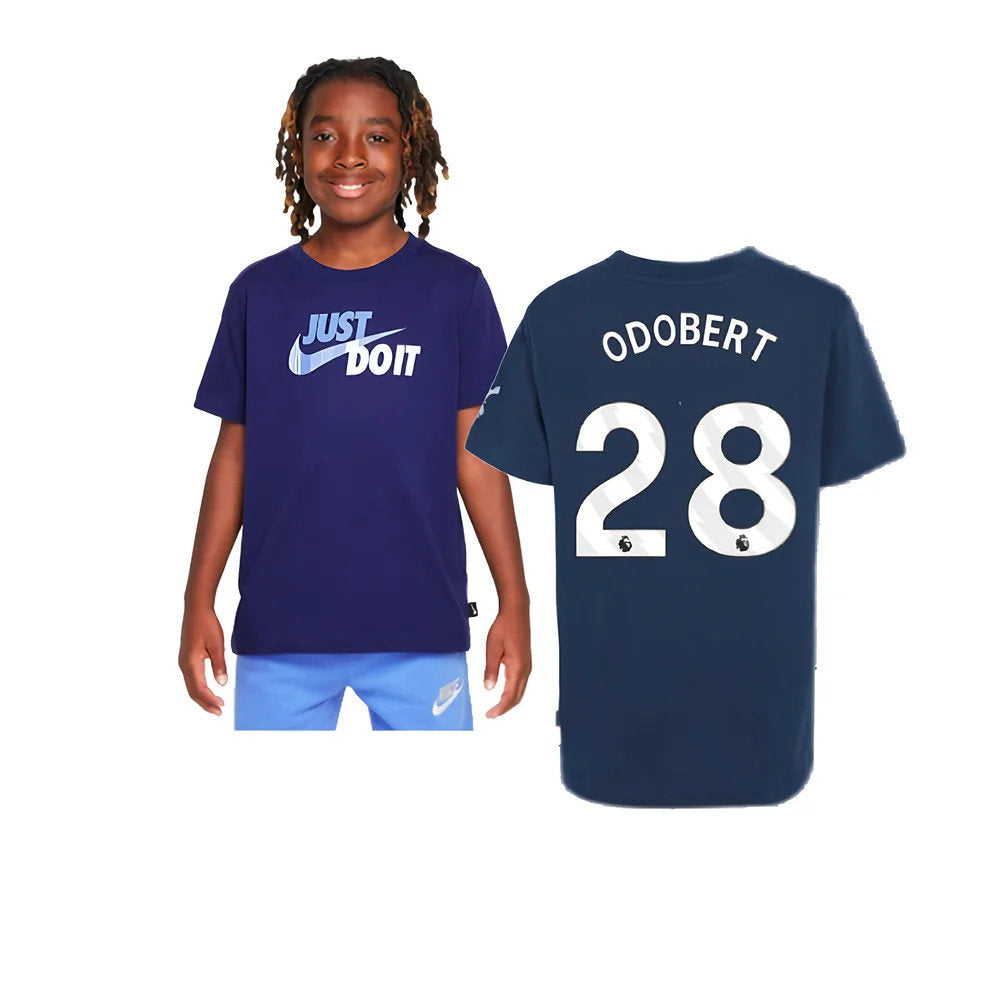 2024-2025 Tottenham Hotspur Just Do It T-Shirt (Navy) - Kids (Odobert 28)_0