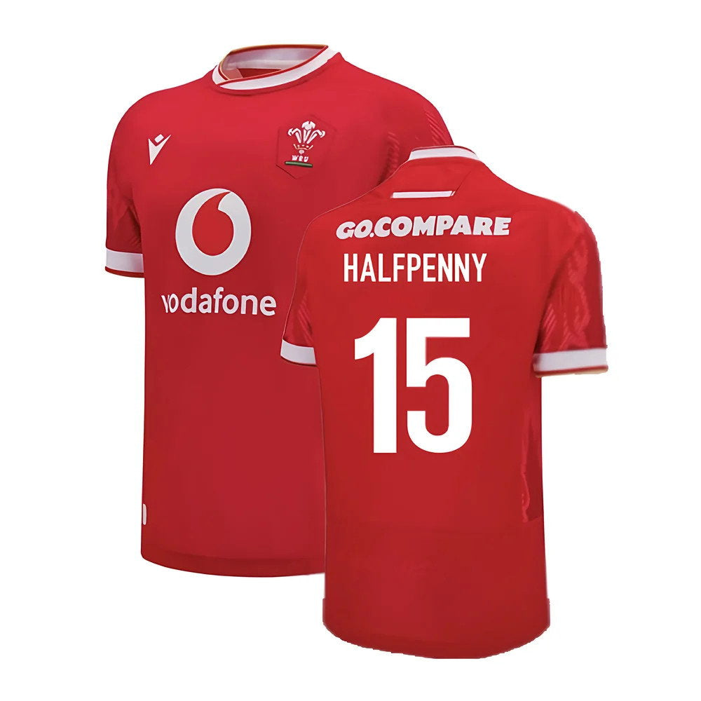 2024-2025 Wales Home Poly Replica Rugby Shirt (Halfpenny 15)_0