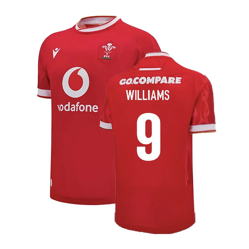 2024-2025 Wales Home Poly Replica Rugby Shirt (Williams 9)_0