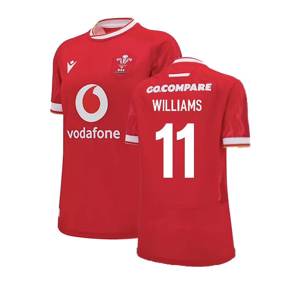 2024-2025 Wales WRU Home Replica Rugby Shirt (Womens) (Williams 11)_0