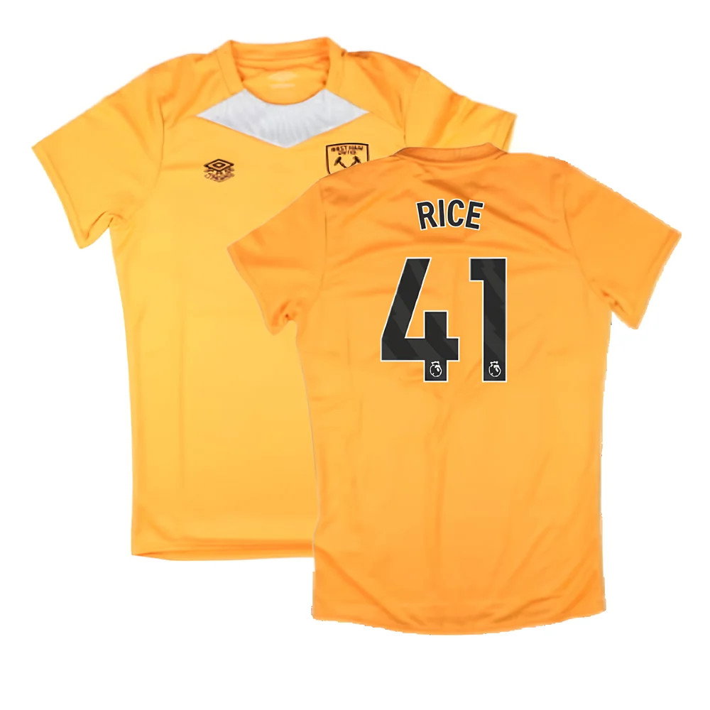 2024-2025 West Ham Training Jersey (Orange) - Kids (Rice 41)_0