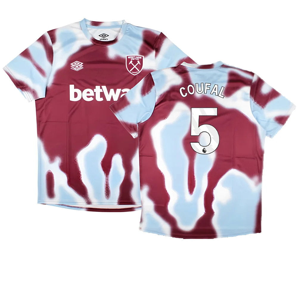 2024-2025 West Ham Warm Up Jersey (New Claret) (Coufal 5)_0