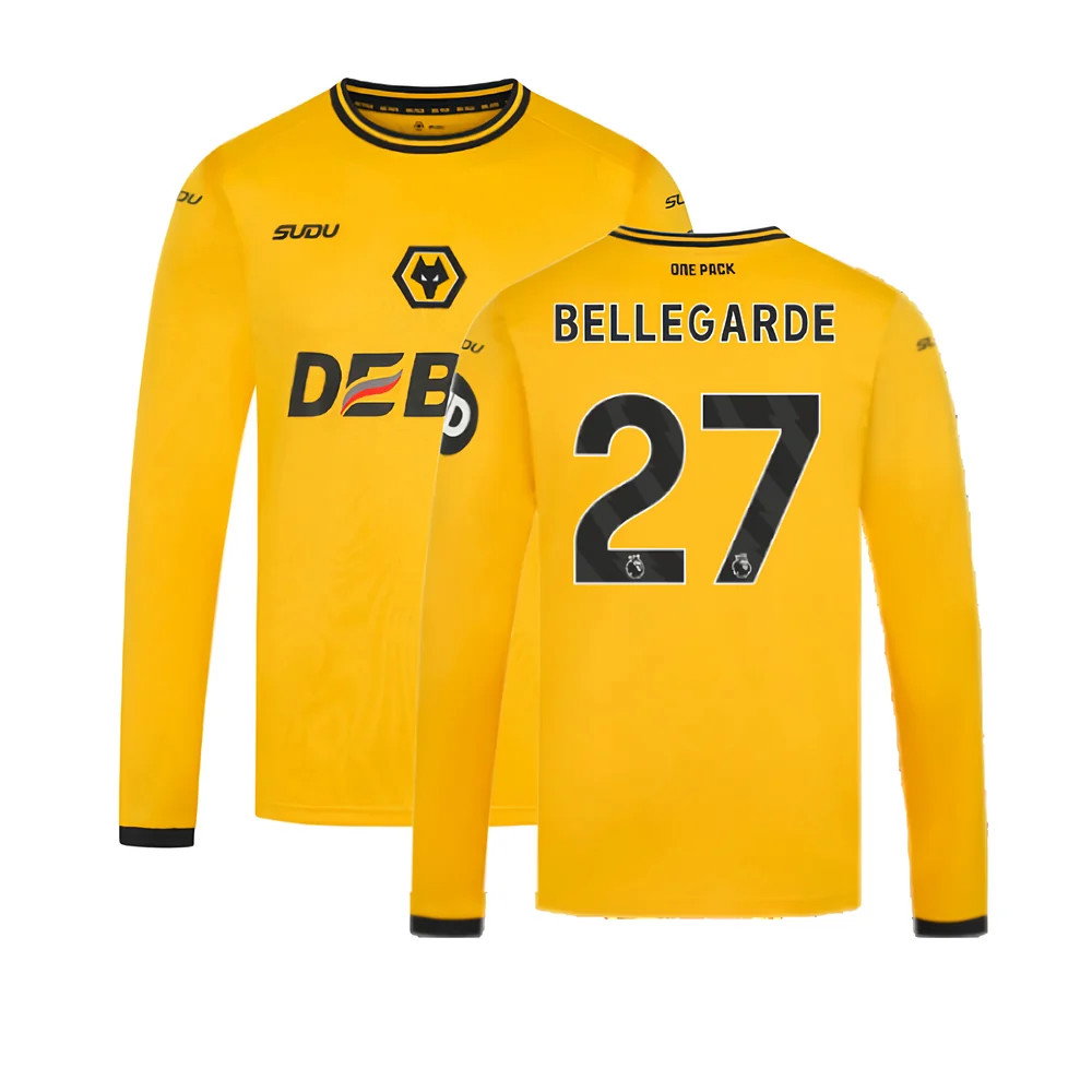 2024-2025 Wolves Long Sleeve Home Shirt (Bellegarde 27)_0