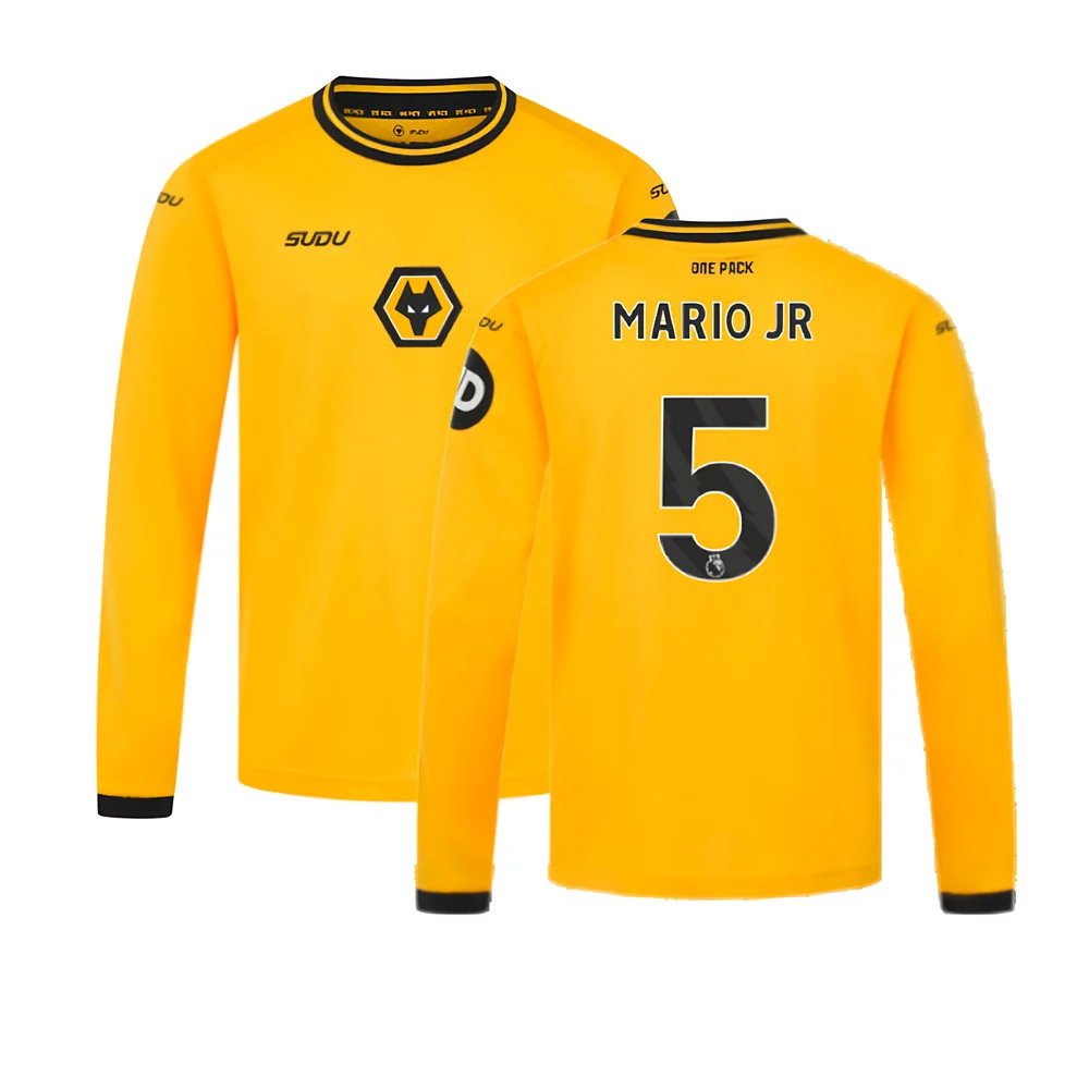2024-2025 Wolves Long Sleeve Home Shirt (Kids) (Mario JR 5)_0