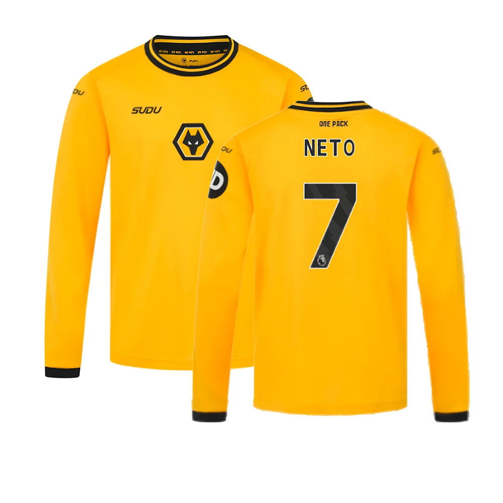 2024-2025 Wolves Long Sleeve Home Shirt (Kids) (Neto 7)_0