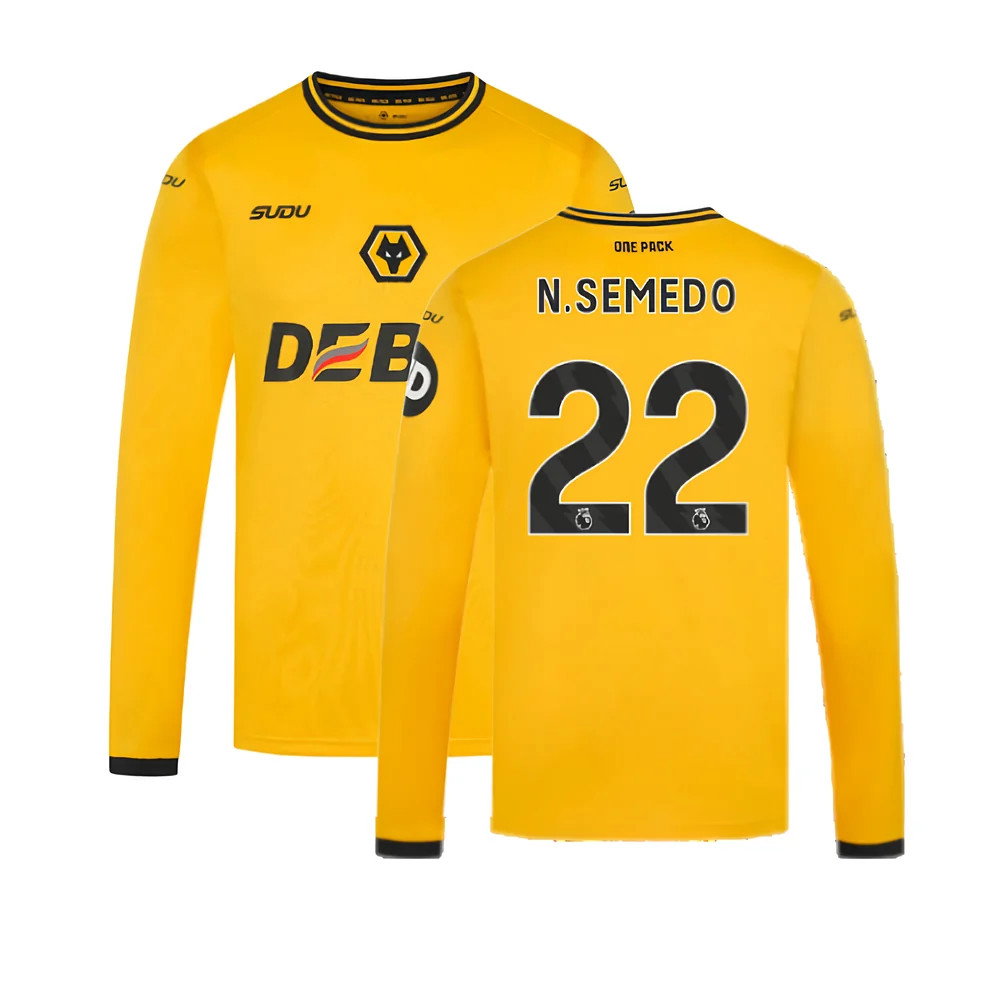 2024-2025 Wolves Long Sleeve Home Shirt (N.Semedo 22)_0