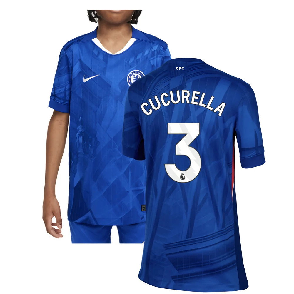 2025-2026 Chelsea Home Shirt (Kids) (Cucurella 3)_0