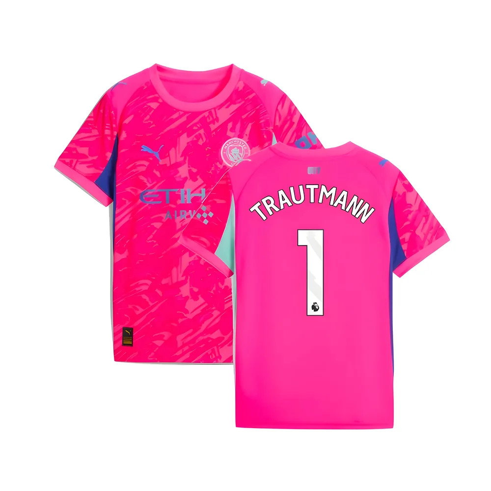 2025-2026 Man City Goalkeeper Home Shirt (Pink) - Kids (Trautmann 1)_0
