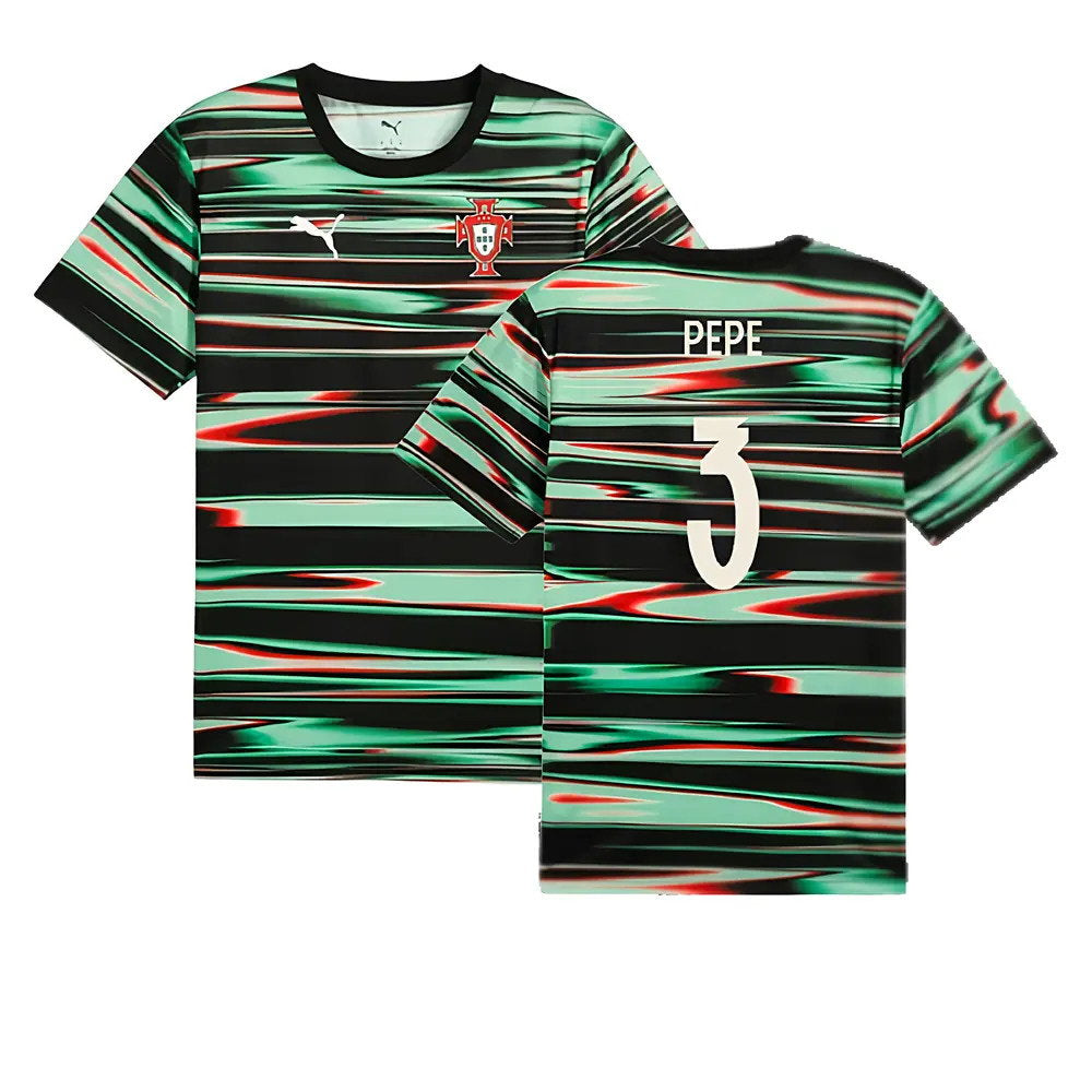 2025-2026 Portugal Prematch SS Jersey (Black) (Pepe 3)_0
