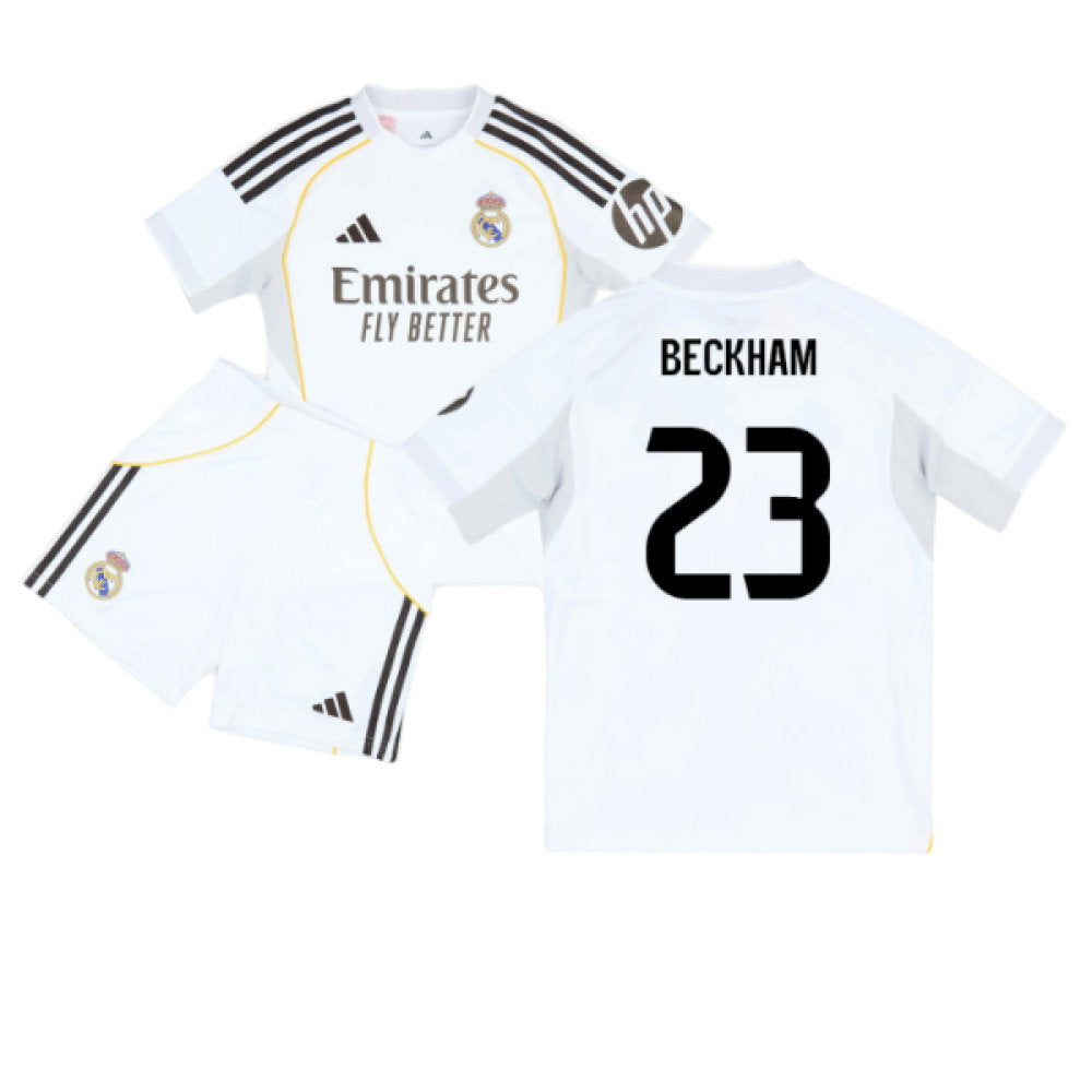 2025-2026 Real Madrid Home Youth Kit (Beckham 23)_0