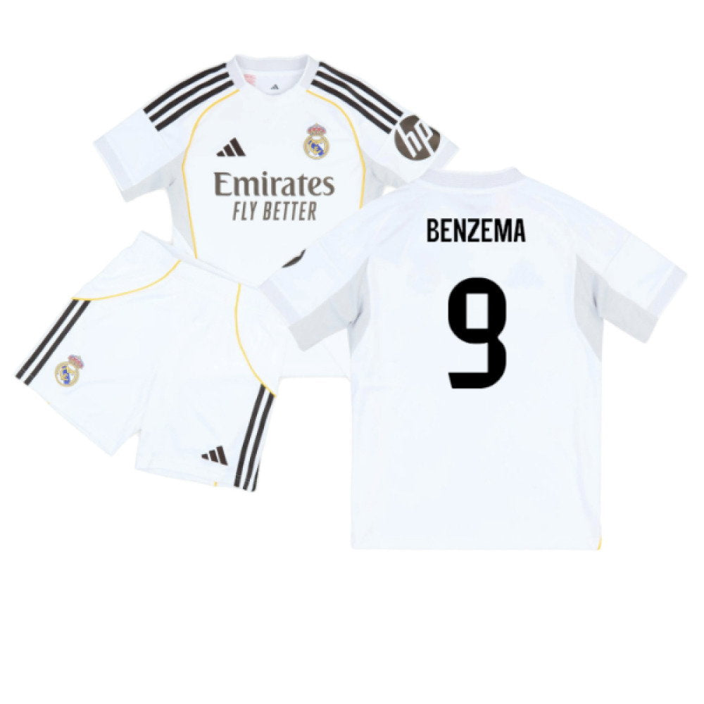 2025-2026 Real Madrid Home Youth Kit (Benzema 9)_0