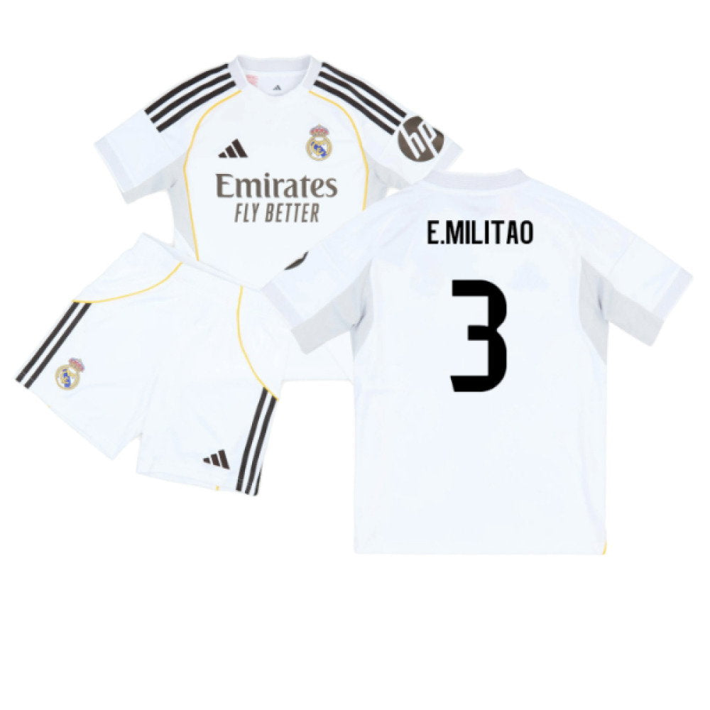 2025-2026 Real Madrid Home Youth Kit (E.Militao 3)_0