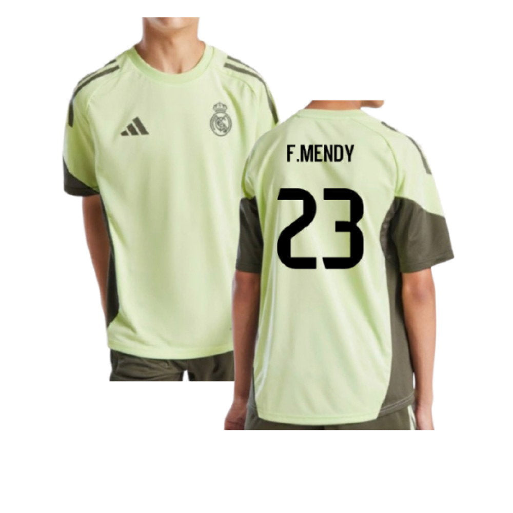 2025-2026 Real Madrid Training Jersey (Almost Lime) - Kids (F.Mendy 23)_0