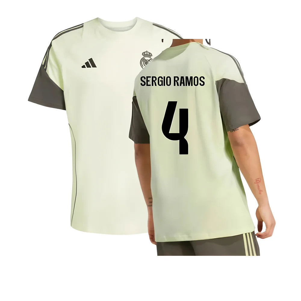 2025-2026 Real Madrid Training Tee (Almost Lime) (Sergio Ramos 4)_0