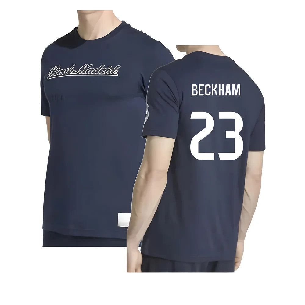 2025-2026 Real Madrid US Tee (Navy) (Beckham 23)_0