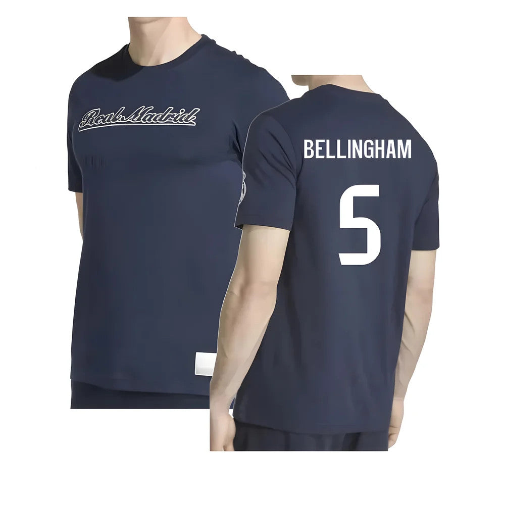 2025-2026 Real Madrid US Tee (Navy) (Bellingham 5)_0