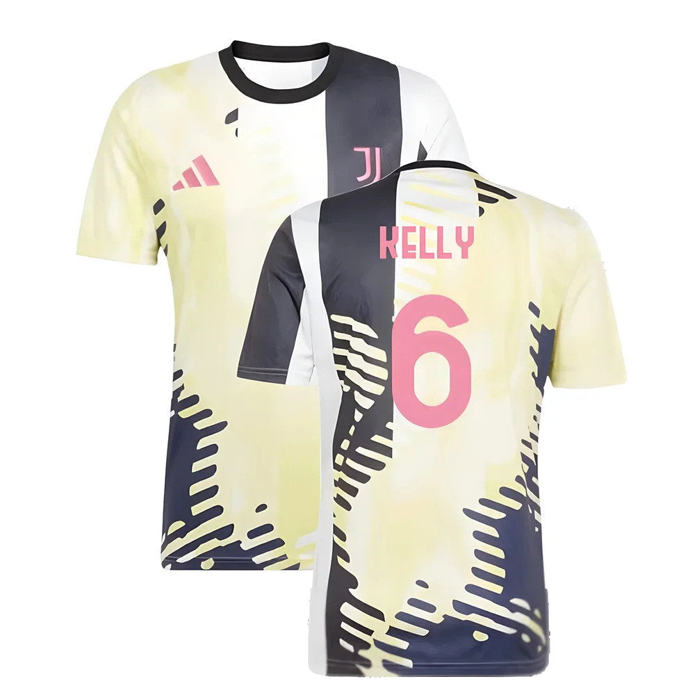 2025 Juventus Pre-Match Shirt (Yellow) (Kelly 6)_0