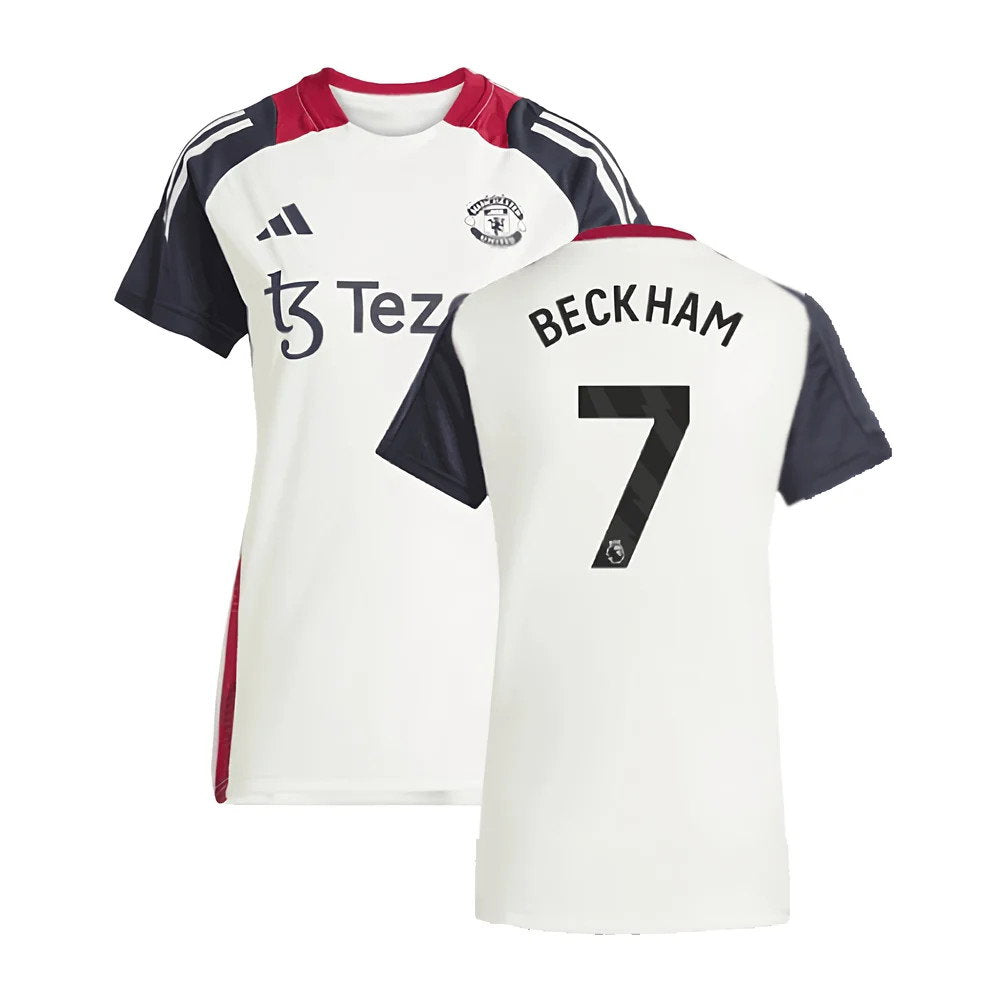 2025 Man Utd Training Jersey (Off White) - Womens (Beckham 7)_0