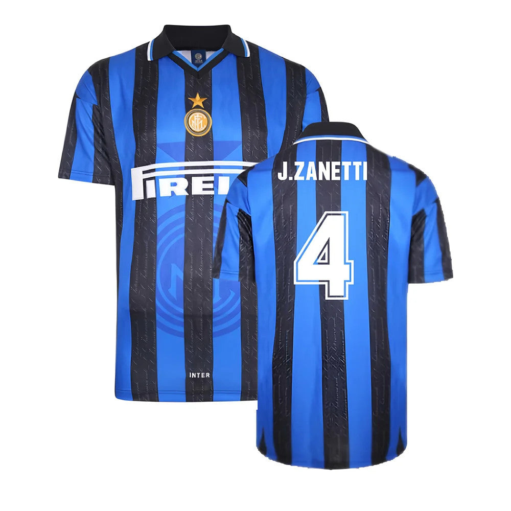1998 Inter Milan Score Draw Home Shirt (J.ZANETTI 4)_0