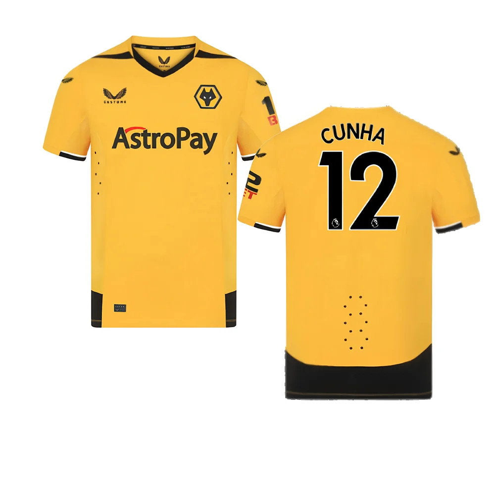 2022-2023 Wolves Home Pro Jersey (Cunha 12)_0