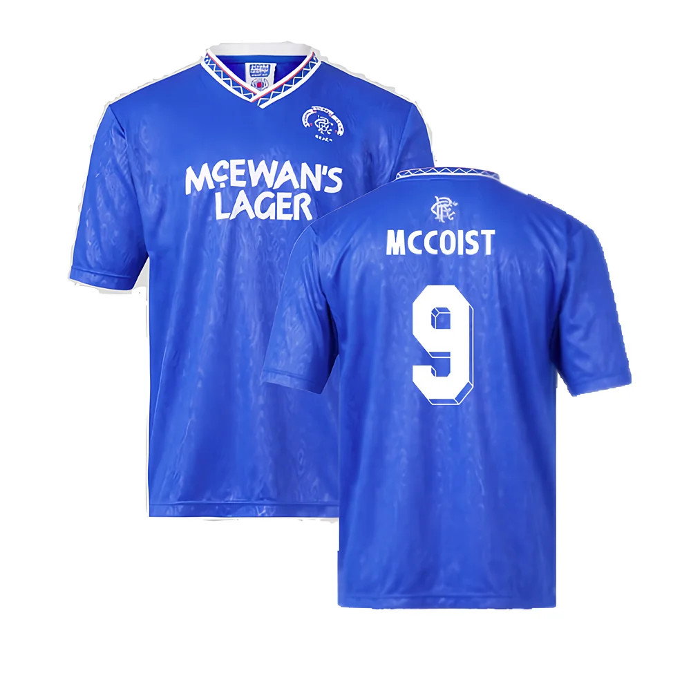 Rangers 1990 Home Retro Football Shirt (McCoist 9)_0