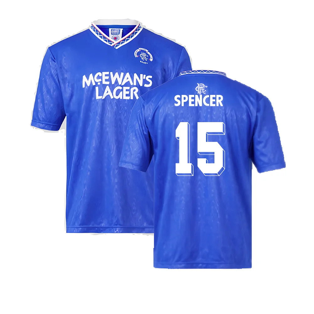Rangers 1990 Home Retro Football Shirt (Spencer 15)_0