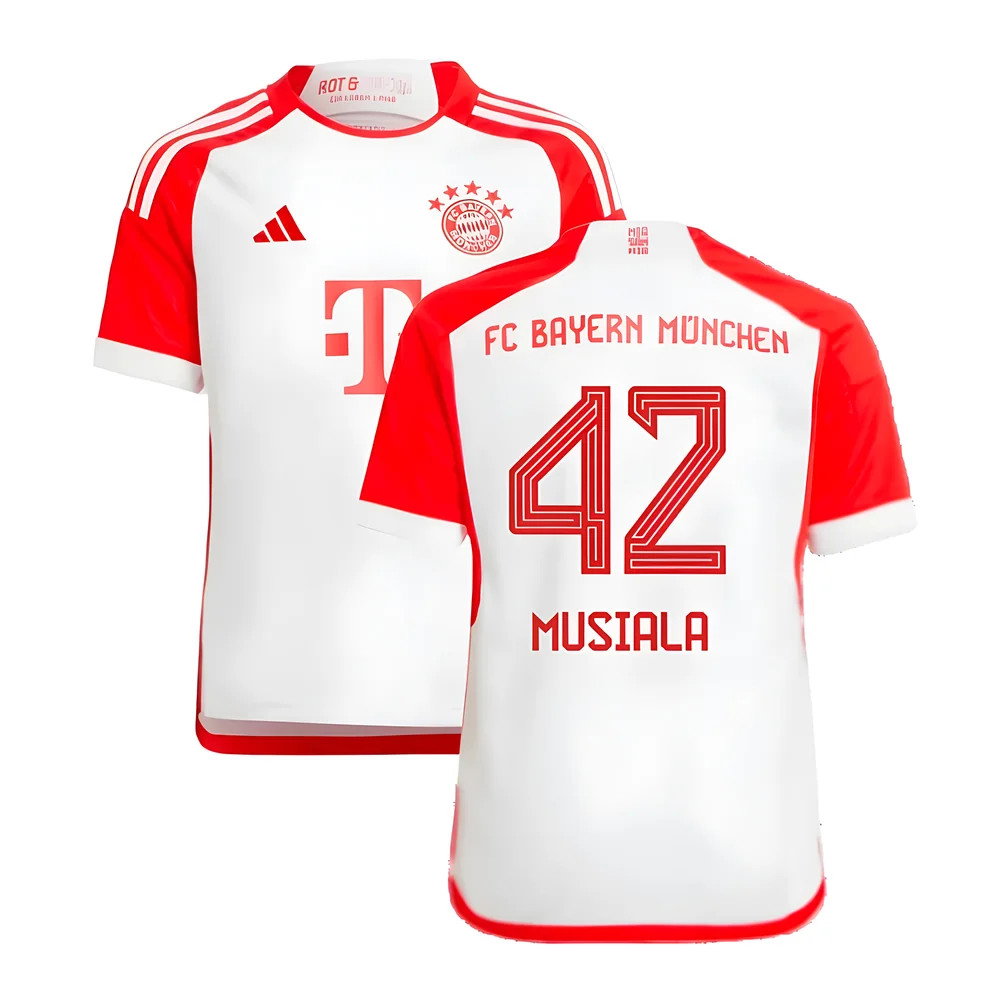 2023-2024 Bayern Munich Home Shirt (Kids) (Musiala 42)_0