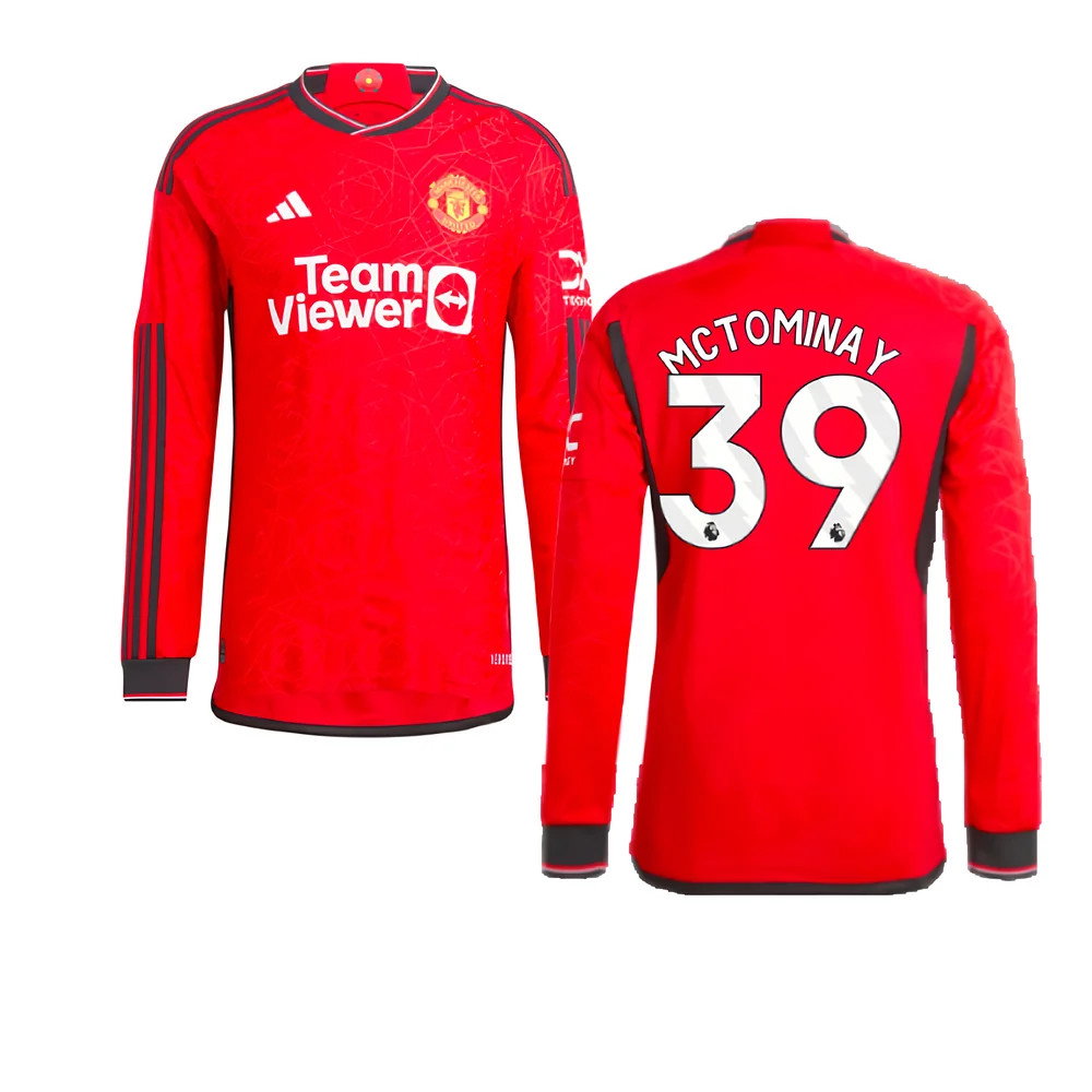 2023-2024 Man Utd Long Sleeve Home Shirt (McTominay 39)_0