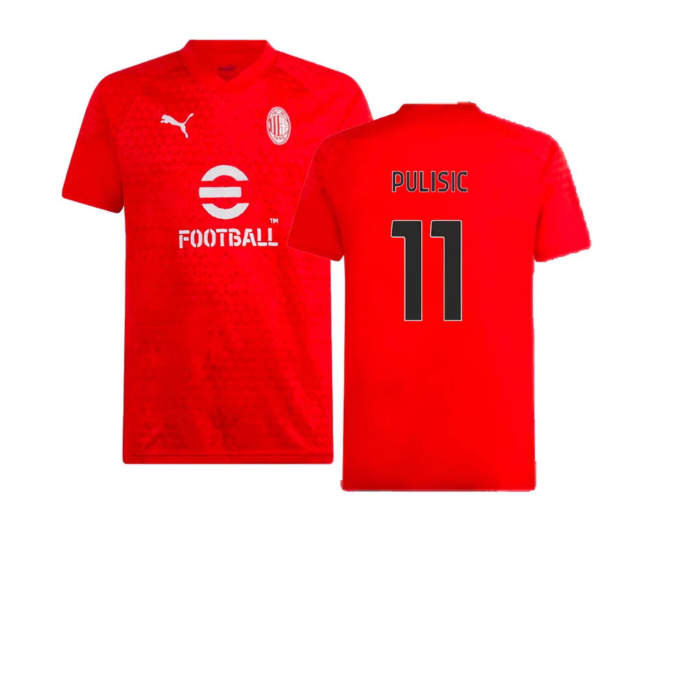 2023-2024 AC Milan Training Jersey (Red) (Pulisic 11)_0