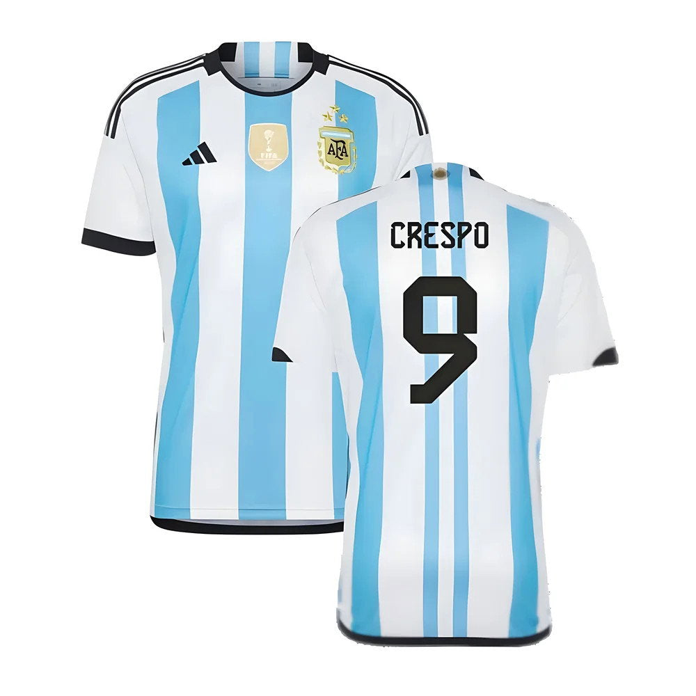 Argentina 2022 World Cup Winners Home Shirt (CRESPO 9)_0