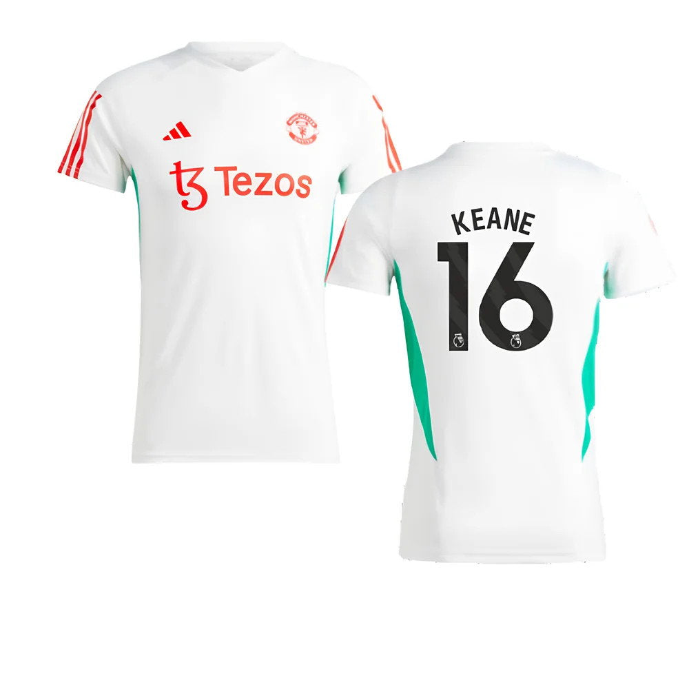 2023-2024 Man Utd Training Jersey (White) - Ladies (Keane 16)_0