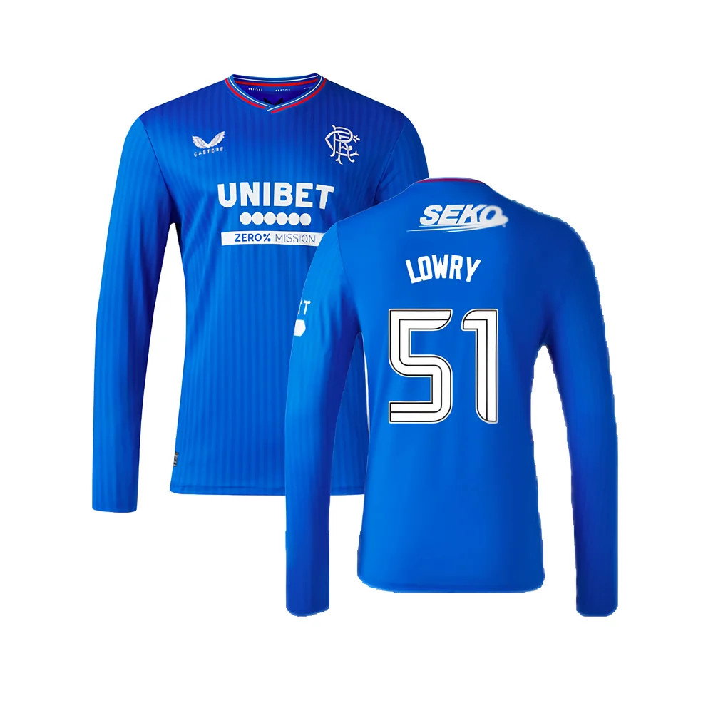 2023-2024 Rangers Long Sleeve Home Shirt (Lowry 51)_0
