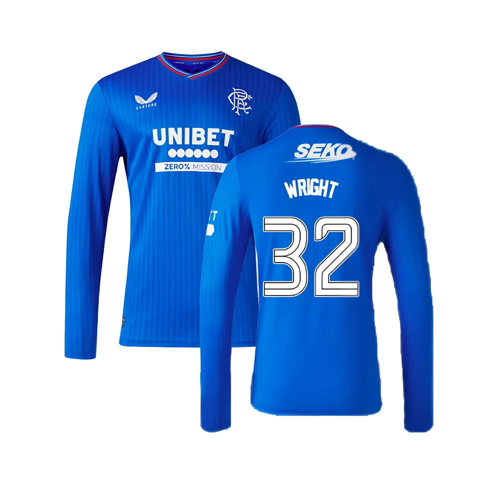 2023-2024 Rangers Long Sleeve Home Shirt (Wright 32)_0