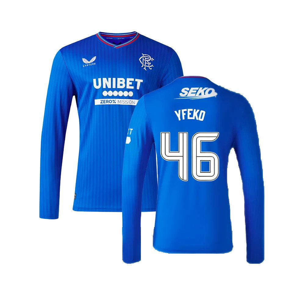 2023-2024 Rangers Long Sleeve Home Shirt (Yfeko 46)_0