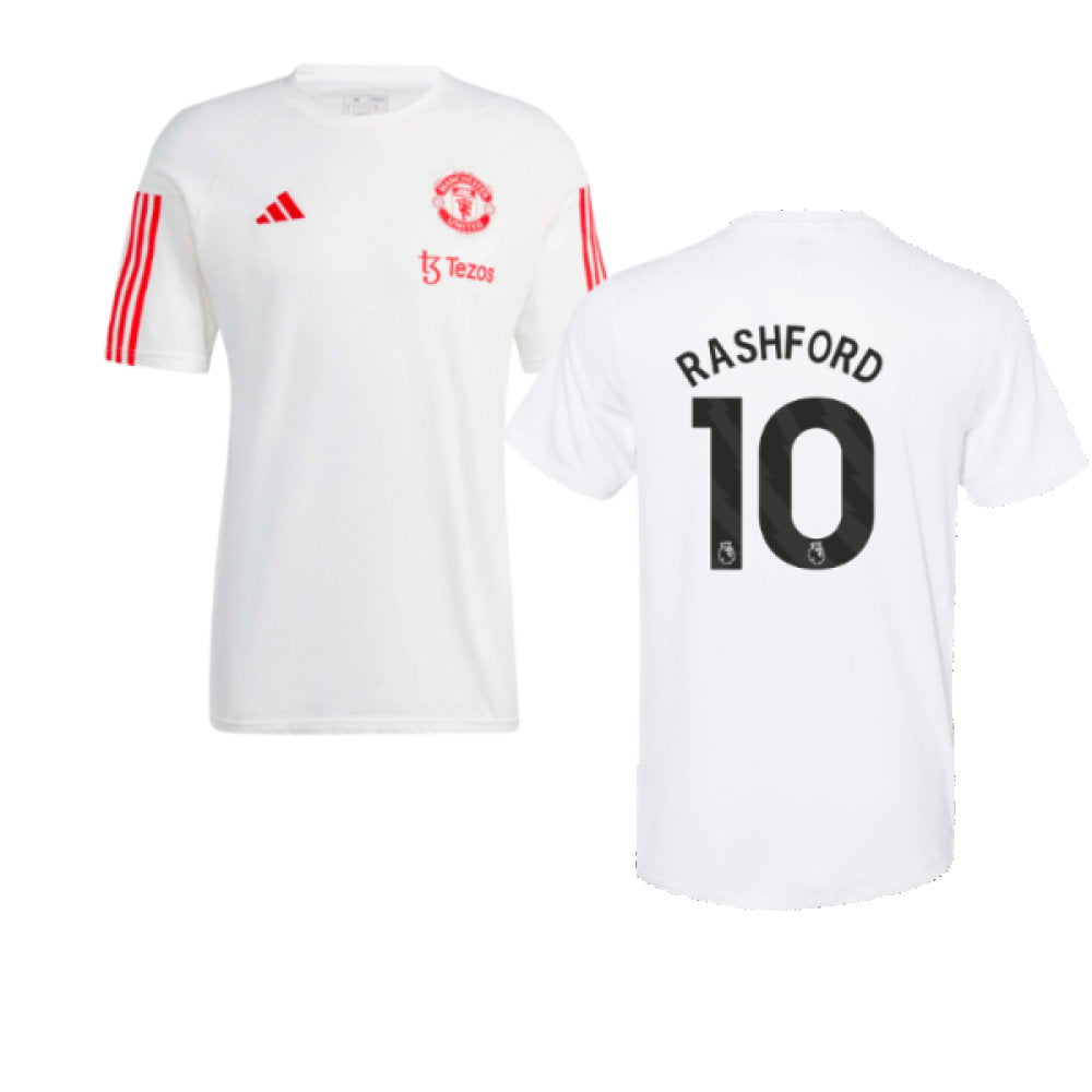 2023-2024 Man Utd Training Tee (White) (Rashford 10)_0