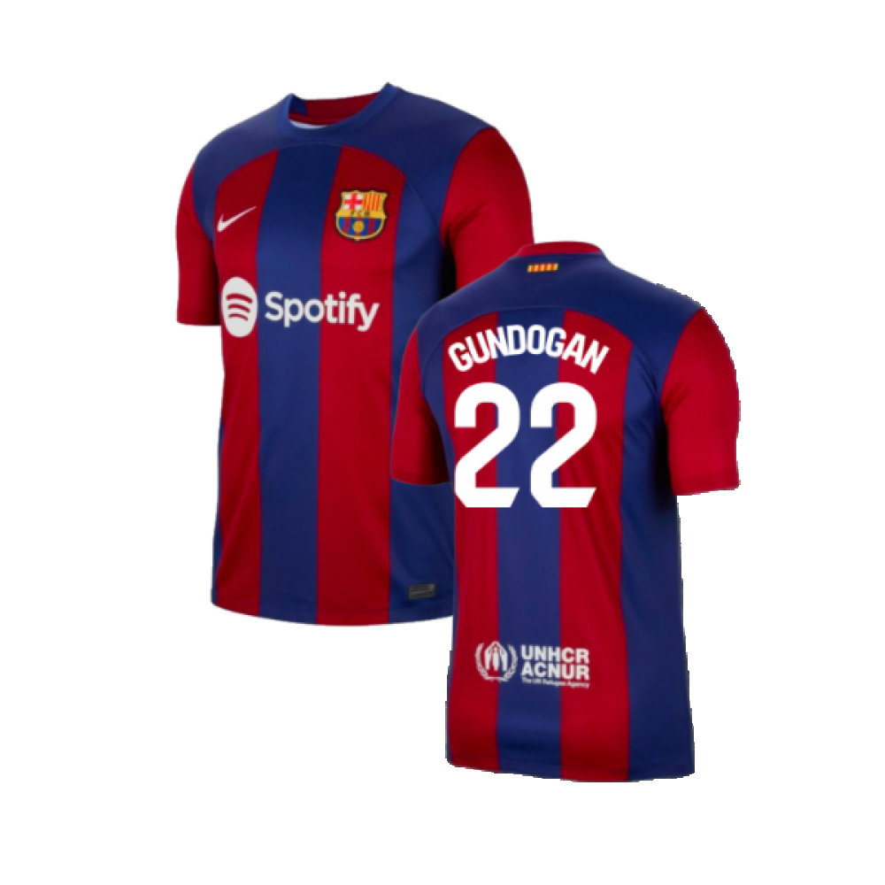 2023-2024 Barcelona Home Shirt (Gundogan 22)_0