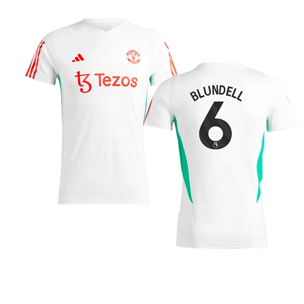 2023-2024 Man Utd Training Jersey (White) - Ladies (Blundell 6)_0