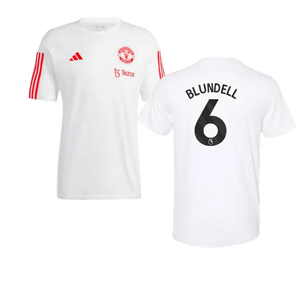 2023-2024 Man Utd Training Tee (White) (Blundell 6)_0