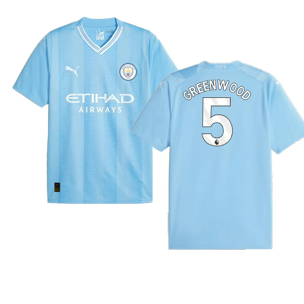 2023-2024 Man City Home Shirt (Greenwood 5)_0